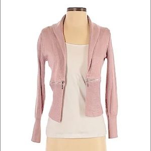 Carmen Marc Valvo Light Pink Sweater Cardigan SZ S